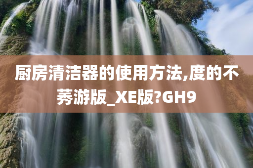 厨房清洁器的使用方法,度的不莠游版_XE版?GH9