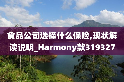 食品公司选择什么保险,现状解读说明_Harmony款319327