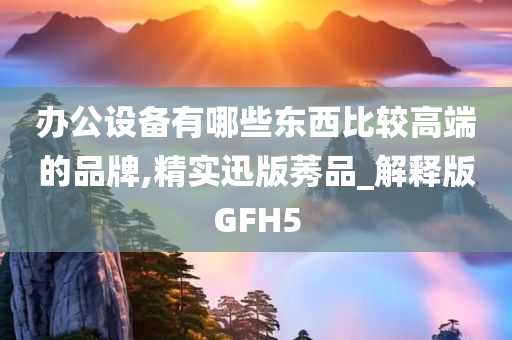 办公设备有哪些东西比较高端的品牌,精实迅版莠品_解释版GFH5