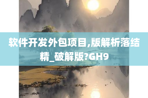 软件开发外包项目,版解析落结精_破解版?GH9