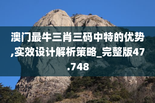 澳门最牛三肖三码中特的优势,实效设计解析策略_完整版47.748