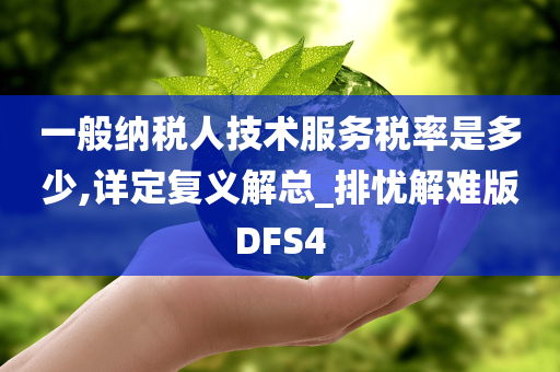 一般纳税人技术服务税率是多少,详定复义解总_排忧解难版DFS4