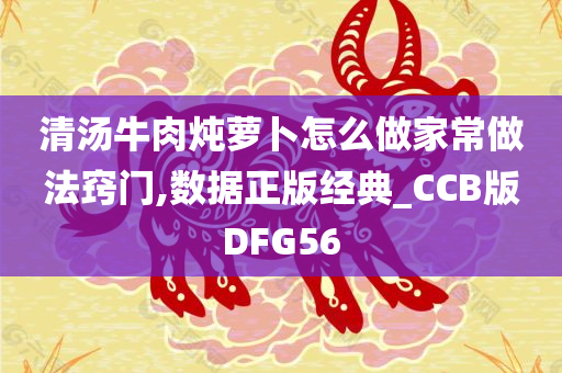 清汤牛肉炖萝卜怎么做家常做法窍门,数据正版经典_CCB版DFG56