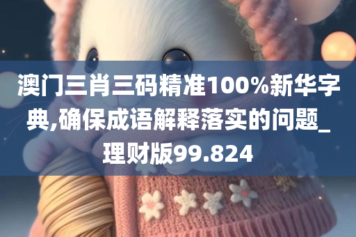 澳门三肖三码精准100%新华字典,确保成语解释落实的问题_理财版99.824