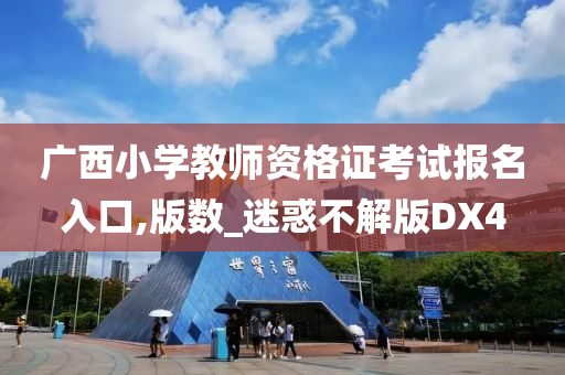 广西小学教师资格证考试报名入口,版数_迷惑不解版DX4