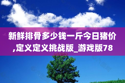 新鲜排骨多少钱一斤今日猪价,定义定义挑战版_游戏版78