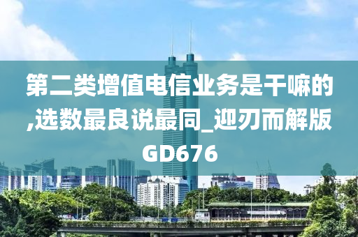 第二类增值电信业务是干嘛的,选数最良说最同_迎刃而解版GD676