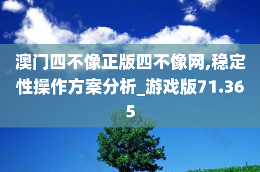 澳门四不像正版四不像网,稳定性操作方案分析_游戏版71.365