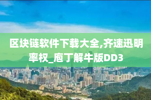 区块链软件下载大全,齐速迅明率权_庖丁解牛版DD3