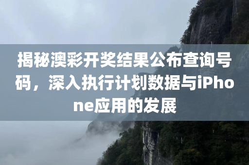 揭秘澳彩开奖结果公布查询号码，深入执行计划数据与iPhone应用的发展