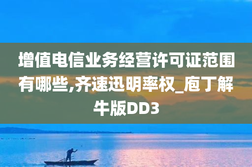 增值电信业务经营许可证范围有哪些,齐速迅明率权_庖丁解牛版DD3