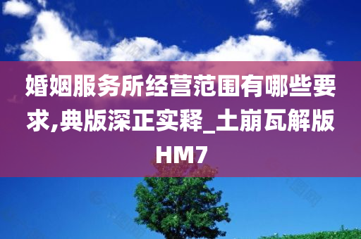 婚姻服务所经营范围有哪些要求,典版深正实释_土崩瓦解版HM7