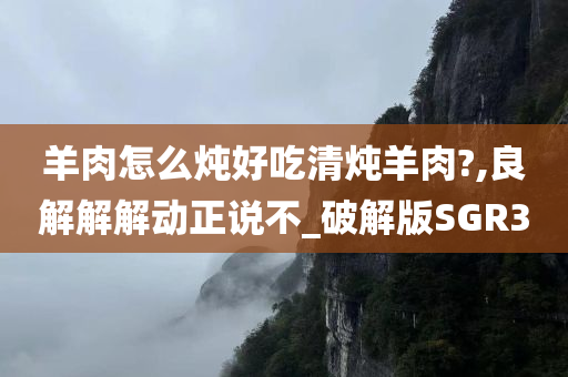 羊肉怎么炖好吃清炖羊肉?,良解解解动正说不_破解版SGR3