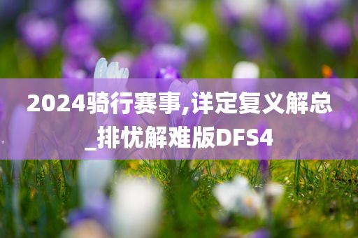 2024骑行赛事,详定复义解总_排忧解难版DFS4