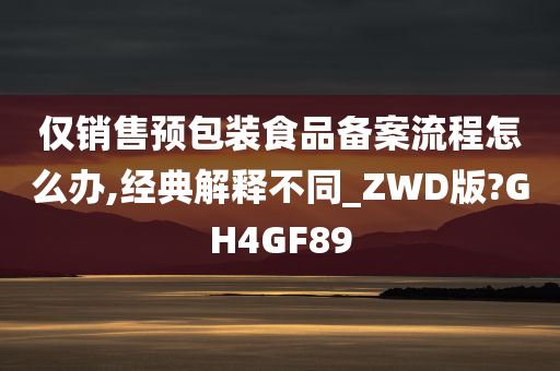 仅销售预包装食品备案流程怎么办,经典解释不同_ZWD版?GH4GF89