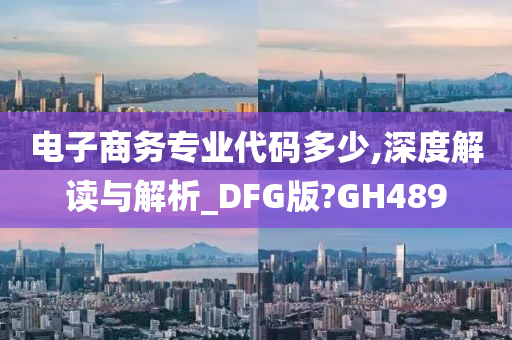 电子商务专业代码多少,深度解读与解析_DFG版?GH489