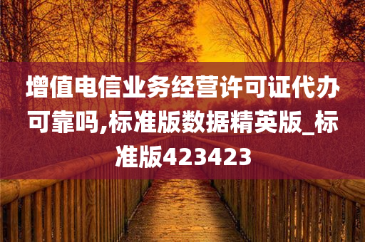 增值电信业务经营许可证代办可靠吗,标准版数据精英版_标准版423423