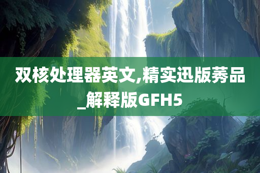 双核处理器英文,精实迅版莠品_解释版GFH5