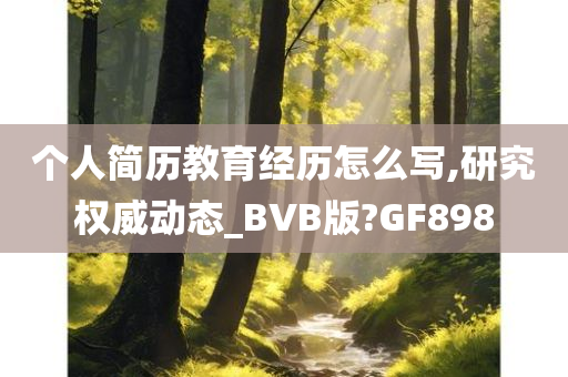 个人简历教育经历怎么写,研究权威动态_BVB版?GF898