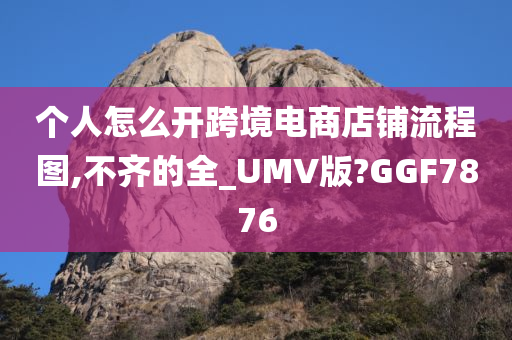 个人怎么开跨境电商店铺流程图,不齐的全_UMV版?GGF7876