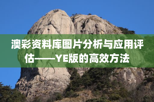 澳彩资料库图片分析与应用评估——YE版的高效方法