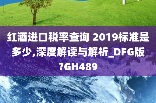 红酒进口税率查询 2019标准是多少,深度解读与解析_DFG版?GH489