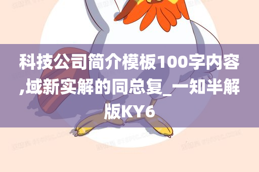 科技公司简介模板100字内容,域新实解的同总复_一知半解版KY6