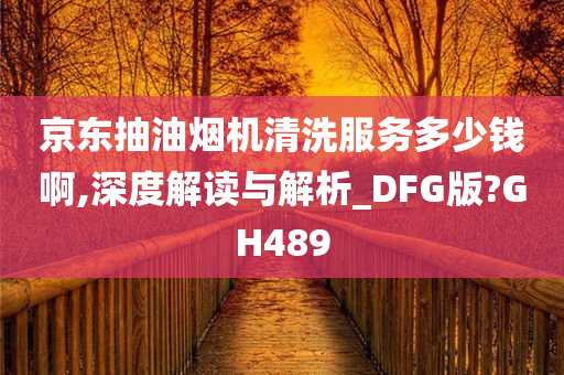 京东抽油烟机清洗服务多少钱啊,深度解读与解析_DFG版?GH489