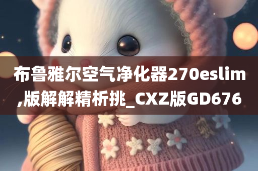 布鲁雅尔空气净化器270eslim,版解解精析挑_CXZ版GD676