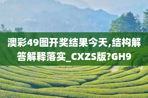 澳彩49图开奖结果今天,结构解答解释落实_CXZS版?GH9