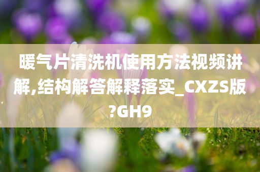 暖气片清洗机使用方法视频讲解,结构解答解释落实_CXZS版?GH9