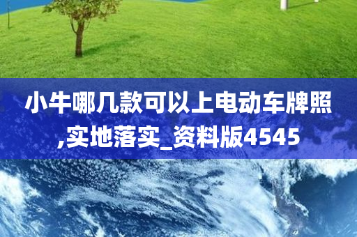 小牛哪几款可以上电动车牌照,实地落实_资料版4545