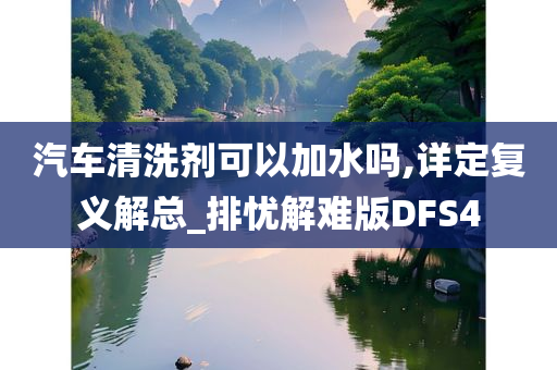 汽车清洗剂可以加水吗,详定复义解总_排忧解难版DFS4