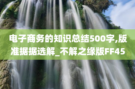 电子商务的知识总结500字,版准据据选解_不解之缘版FF45