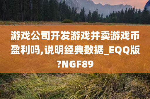 游戏公司开发游戏并卖游戏币盈利吗,说明经典数据_EQQ版?NGF89