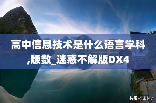 高中信息技术是什么语言学科,版数_迷惑不解版DX4