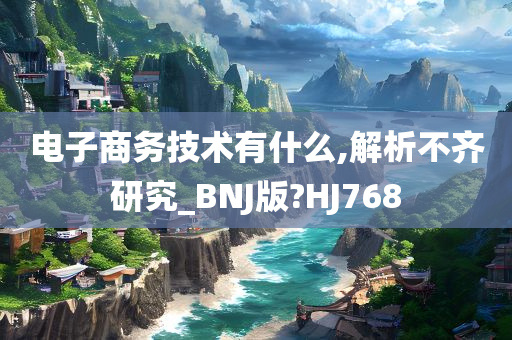 电子商务技术有什么,解析不齐研究_BNJ版?HJ768