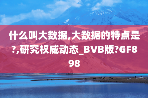 什么叫大数据,大数据的特点是?,研究权威动态_BVB版?GF898