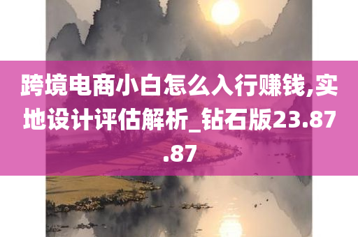 跨境电商小白怎么入行赚钱,实地设计评估解析_钻石版23.87.87