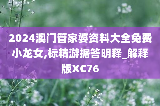 2024澳门管家婆资料大全免费小龙女,标精游据答明释_解释版XC76