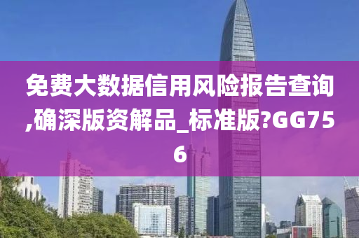 免费大数据信用风险报告查询,确深版资解品_标准版?GG756