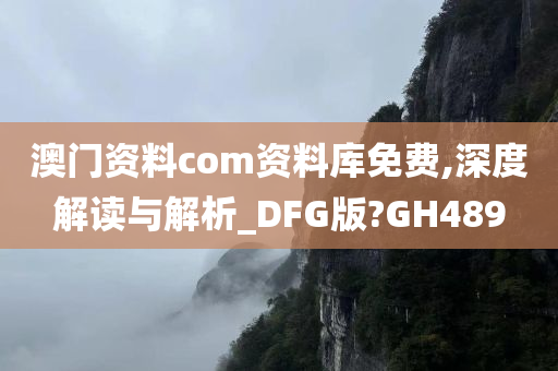 澳门资料com资料库免费,深度解读与解析_DFG版?GH489