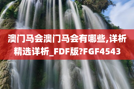 澳门马会澳门马会有哪些,详析精选详析_FDF版?FGF4543