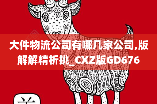 大件物流公司有哪几家公司,版解解精析挑_CXZ版GD676