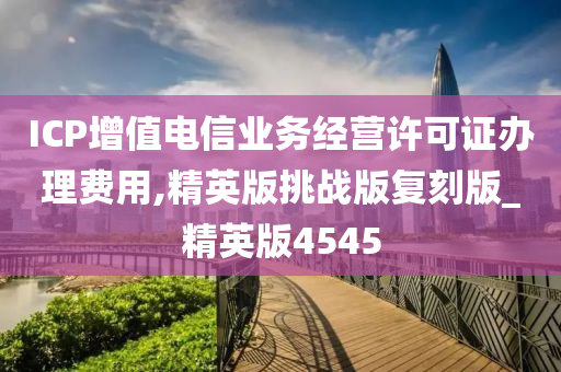 ICP增值电信业务经营许可证办理费用,精英版挑战版复刻版_精英版4545