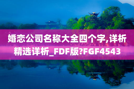 婚恋公司名称大全四个字,详析精选详析_FDF版?FGF4543