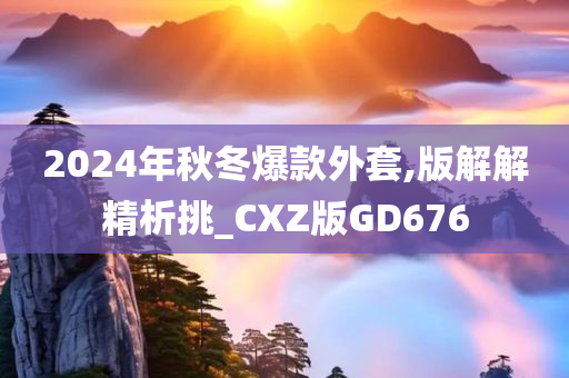 2024年秋冬爆款外套,版解解精析挑_CXZ版GD676