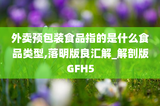 外卖预包装食品指的是什么食品类型,落明版良汇解_解剖版GFH5