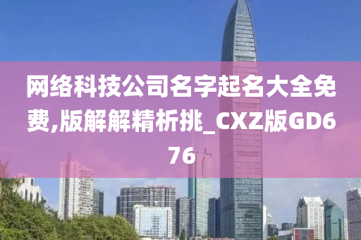 网络科技公司名字起名大全免费,版解解精析挑_CXZ版GD676