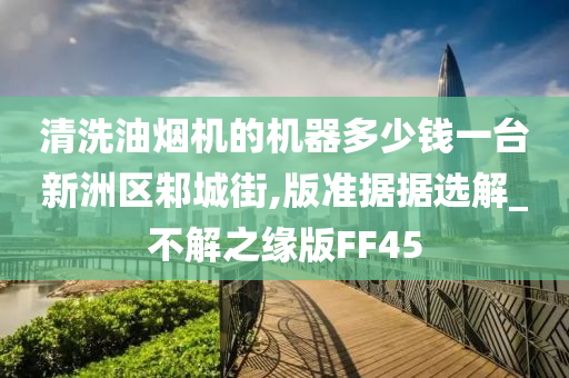 清洗油烟机的机器多少钱一台新洲区邾城街,版准据据选解_不解之缘版FF45